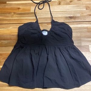 Old navy black halter baby doll top
